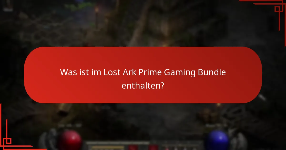 Wie kann ich das Lost Ark Prime Gaming Bundle einlösen?