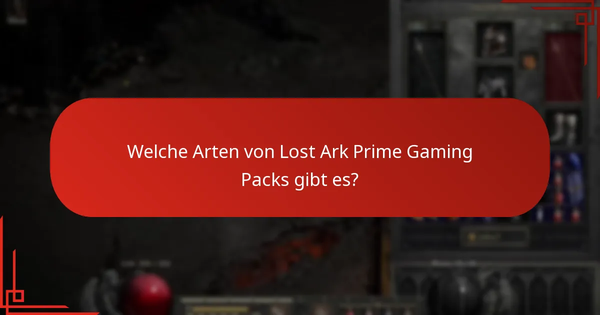 Welche Inhalte sind in den Lost Ark Prime Gaming Packs enthalten?