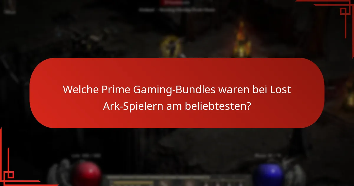 Welche Trends lassen sich bei den Prime Gaming-Bundles von Lost Ark beobachten?